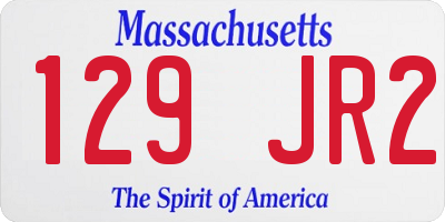 MA license plate 129JR2