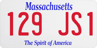 MA license plate 129JS1