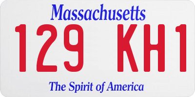 MA license plate 129KH1