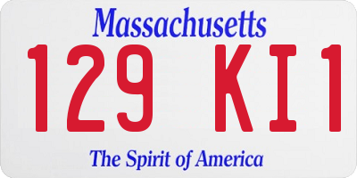 MA license plate 129KI1