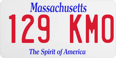 MA license plate 129KM0