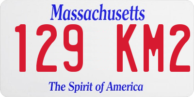 MA license plate 129KM2