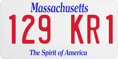 MA license plate 129KR1