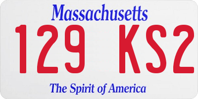 MA license plate 129KS2