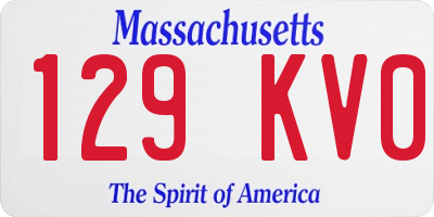 MA license plate 129KV0