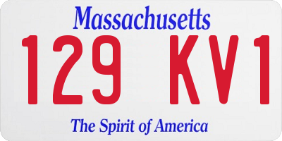 MA license plate 129KV1