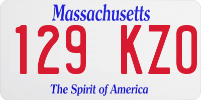 MA license plate 129KZ0