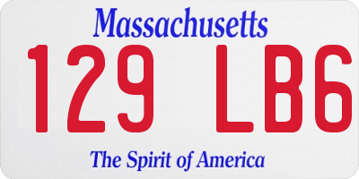 MA license plate 129LB6