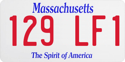 MA license plate 129LF1