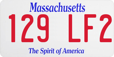 MA license plate 129LF2