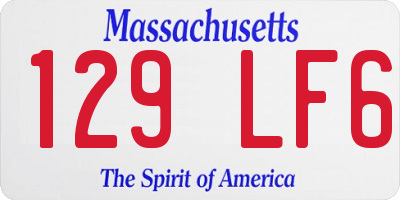 MA license plate 129LF6
