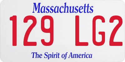 MA license plate 129LG2