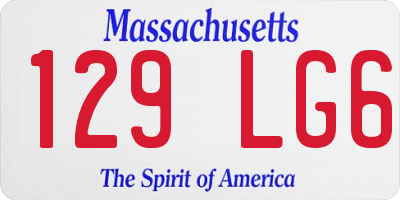 MA license plate 129LG6