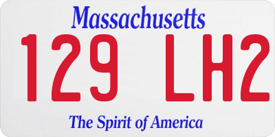 MA license plate 129LH2
