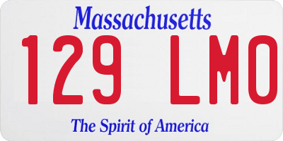MA license plate 129LM0