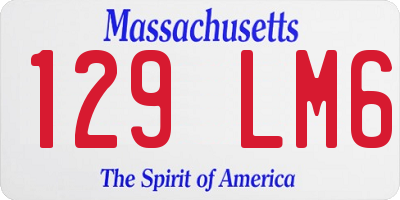 MA license plate 129LM6
