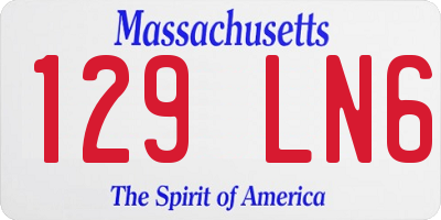 MA license plate 129LN6