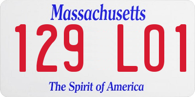 MA license plate 129LO1