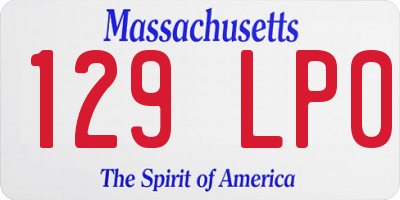 MA license plate 129LP0