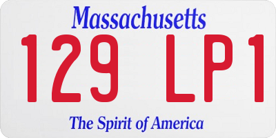 MA license plate 129LP1