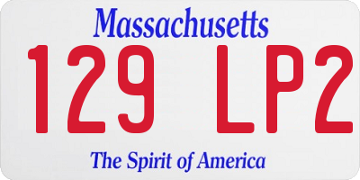 MA license plate 129LP2