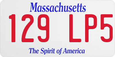 MA license plate 129LP5