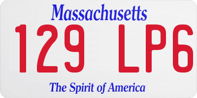 MA license plate 129LP6