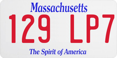 MA license plate 129LP7