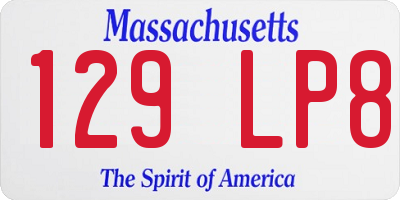 MA license plate 129LP8