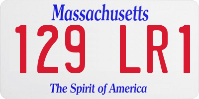 MA license plate 129LR1