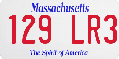 MA license plate 129LR3