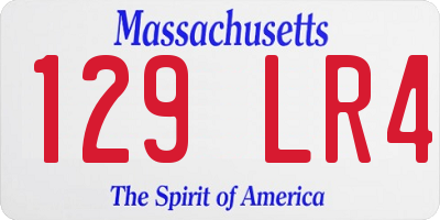 MA license plate 129LR4