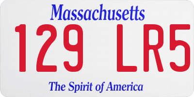MA license plate 129LR5