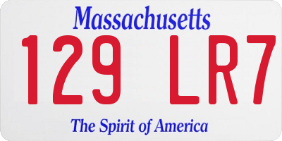 MA license plate 129LR7