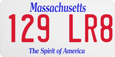 MA license plate 129LR8