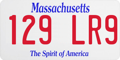MA license plate 129LR9