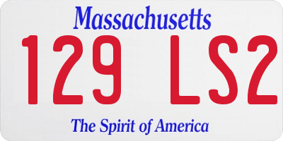 MA license plate 129LS2