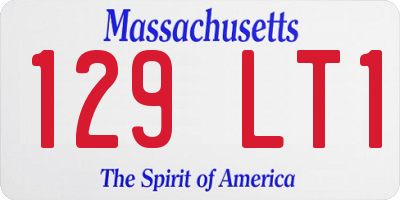 MA license plate 129LT1