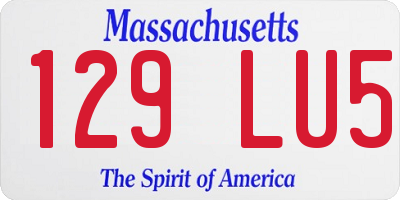 MA license plate 129LU5