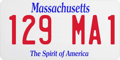 MA license plate 129MA1