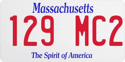 MA license plate 129MC2