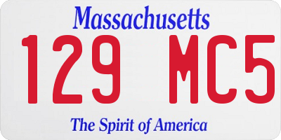 MA license plate 129MC5