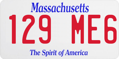 MA license plate 129ME6