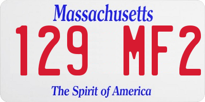 MA license plate 129MF2