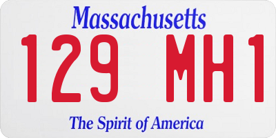 MA license plate 129MH1