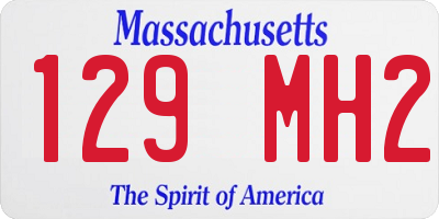 MA license plate 129MH2