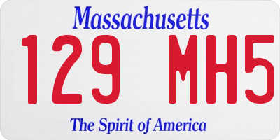 MA license plate 129MH5