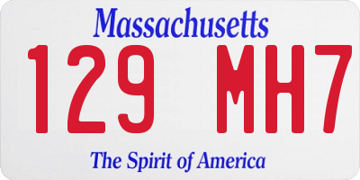 MA license plate 129MH7