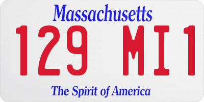 MA license plate 129MI1