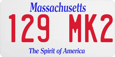 MA license plate 129MK2